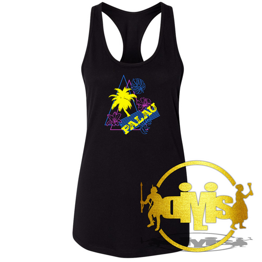 Tri Color Palau Island Scene Ladies Tank top