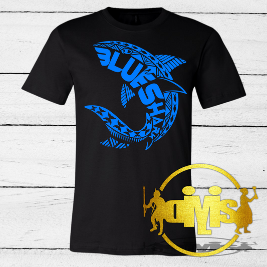 Blue Shark Ngarchelong Design | Adult Shirt
