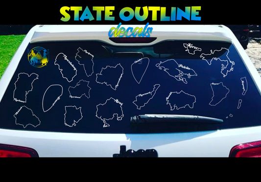 16 STATES OUTLINE DECAL